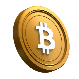 Bitcoin (BTC) mønt vist i designet til hero-sektionen