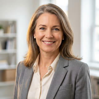 Sarah Coleman, der er registreret som finansdirektør hos Blank Modningsdom, på et profilbillede